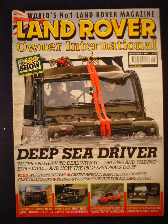 Land Rover Owner LRO # August 2003 - Manchester Green lanes - G4 - Wading