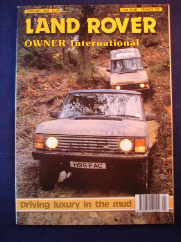 Land Rover Owner LRO # January 1992