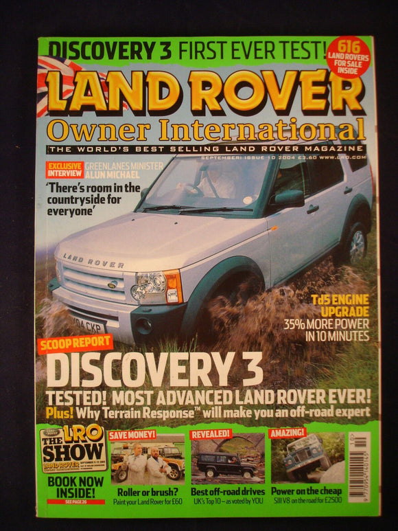 Land Rover Owner LRO # September 2004 - top 10 off road drives - Disco 3 - SIII