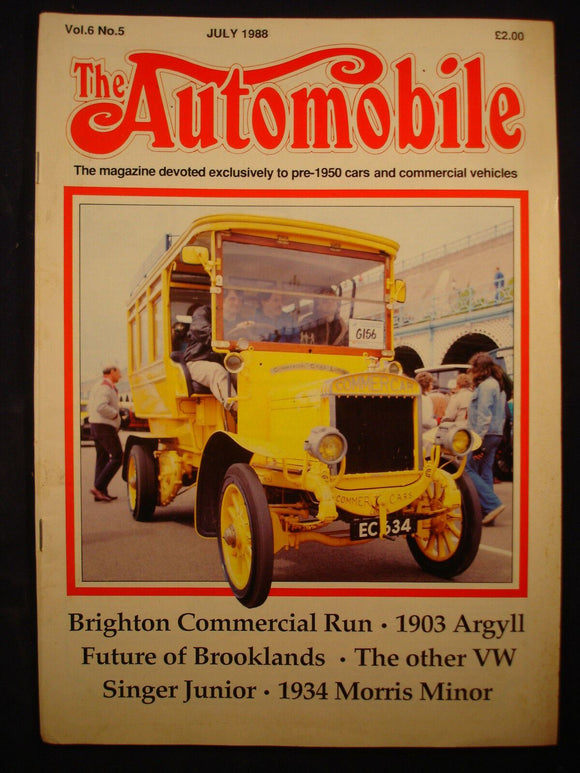 The Automobile - July 1988 - Argyll - Singer - Morris Minor