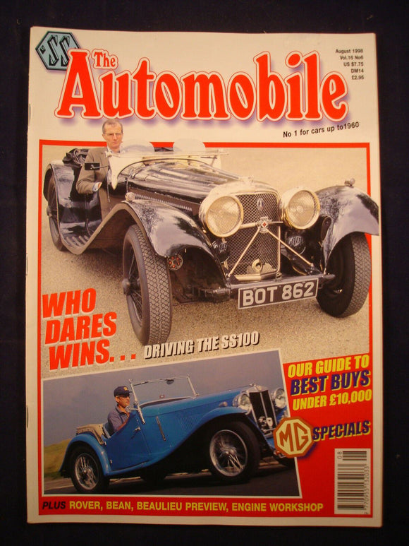 The Automobile - August 1998 - MG Specials - SS100 - Rover - Bean