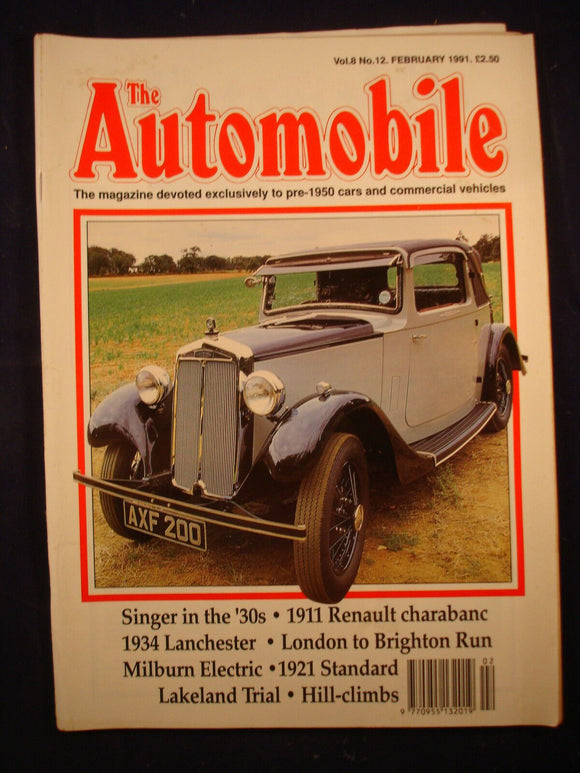 The Automobile - February 1991 - Singer - Lanchester - Charabanc - Hill climbs