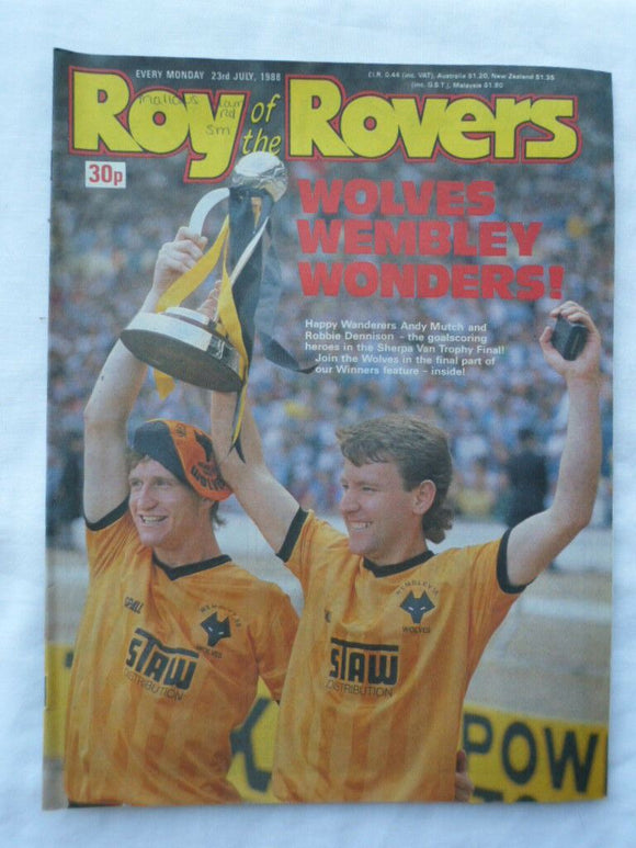 Roy of the Rovers football comic - 23 July 1988 - Birthday gift?
