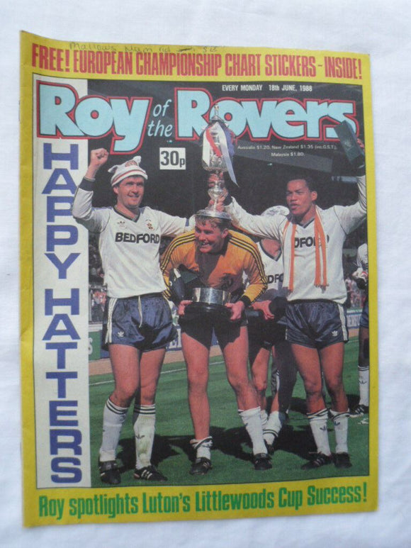 Roy of the Rovers football comic - 18 June 1988 - Birthday gift?