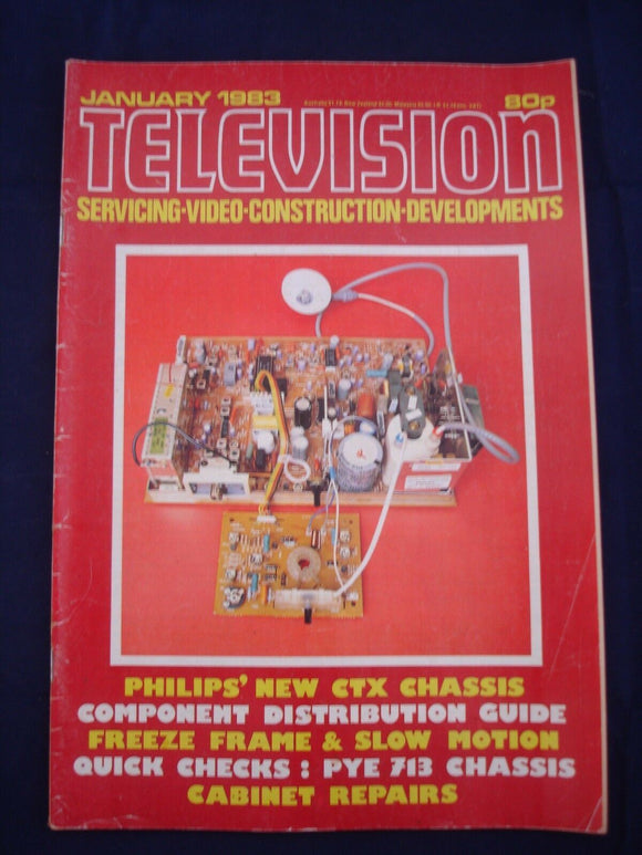 Vintage Television Magazine - January 1983  -  Birthday gift for electronics