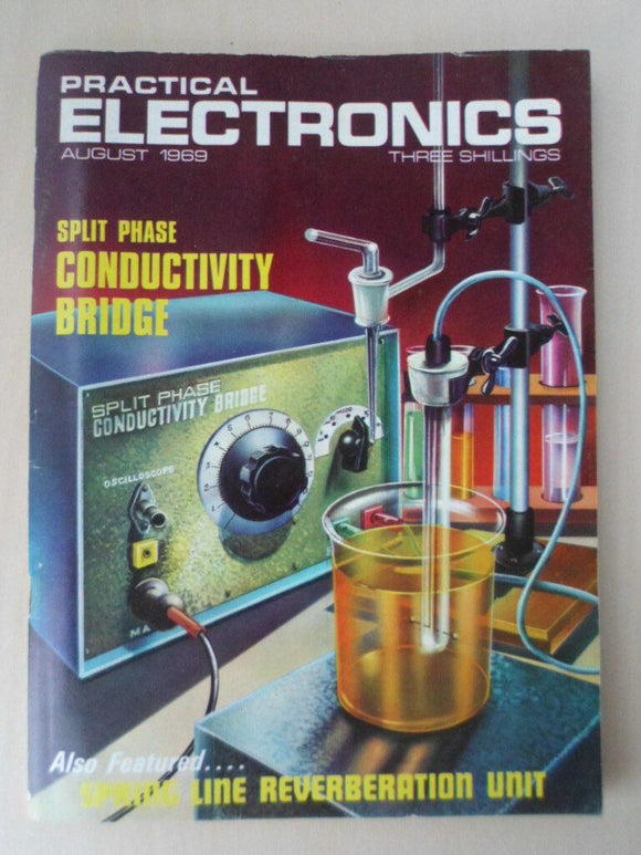 Vintage Practical Electronics Magazine - August 1969  - contents shown in photos