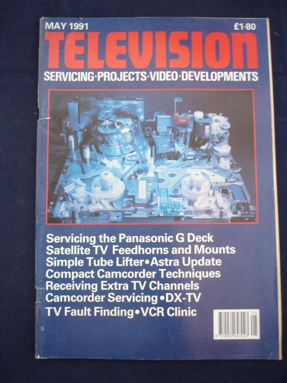 Vintage Television Magazine - May 1991 -  Birthday gift for electronics