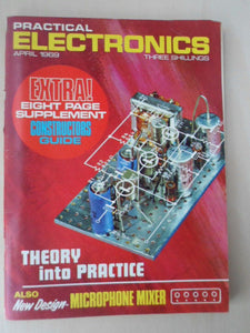 Vintage Practical Electronics Magazine - April 1969  - contents shown in photos