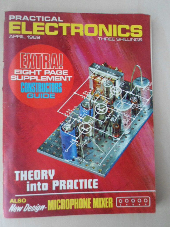 Vintage Practical Electronics Magazine - April 1969  - contents shown in photos