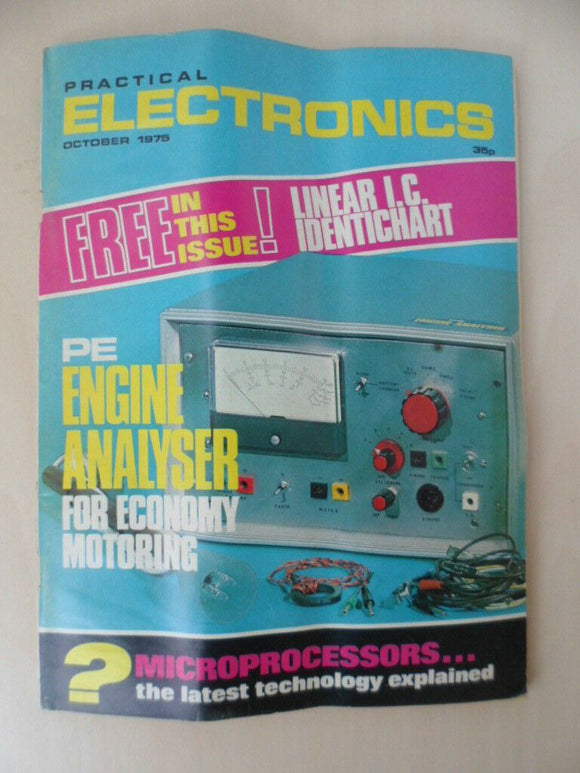 Vintage Practical Electronics Magazine - October 1975 - contents shown in photos