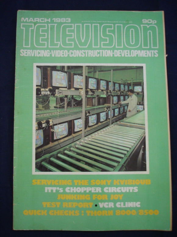 Vintage Television Magazine - March 1983  -  Birthday gift for electronics