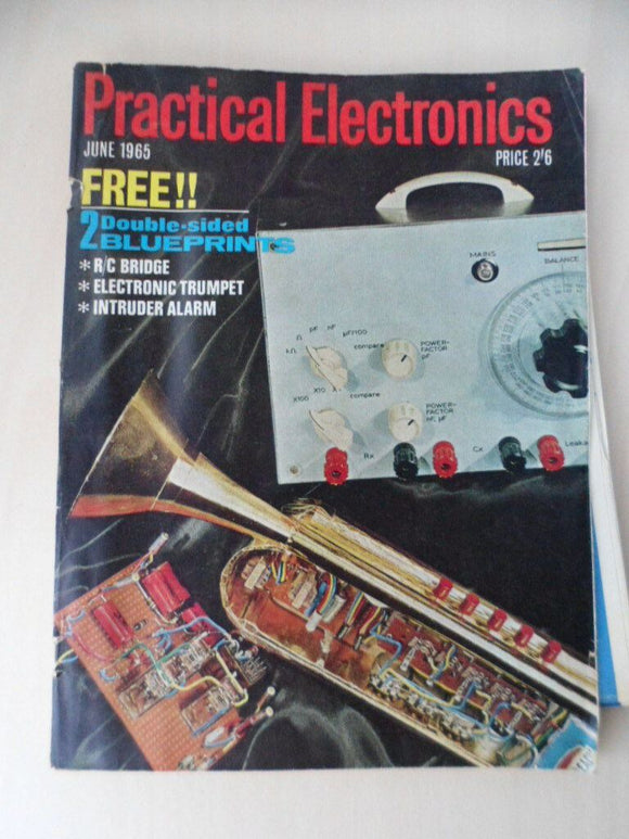Vintage Practical Electronics Magazine - June 1965  - contents shown in photos