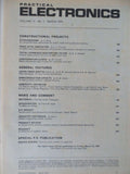 Vintage Practical Electronics Magazine - March 1976 - contents shown in photos