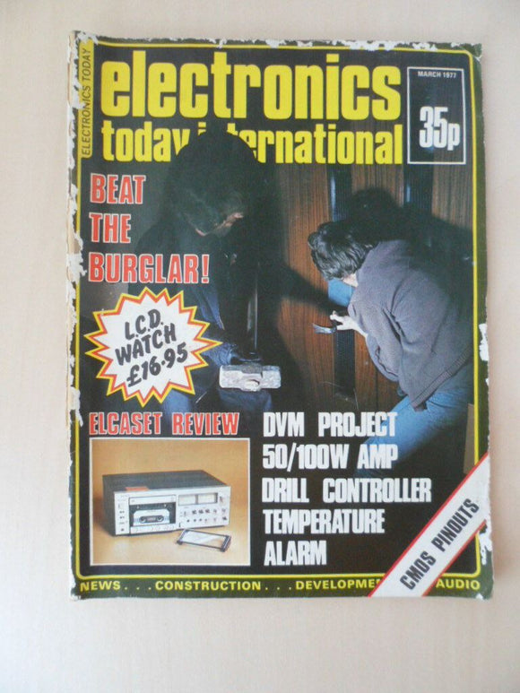 Vintage Electronics Today Magazine - March 1977  - contents shown in photos