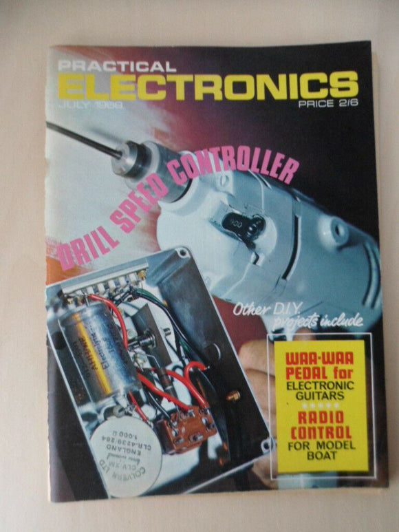 Vintage Practical Electronics Magazine - July 1968  - contents shown in photos