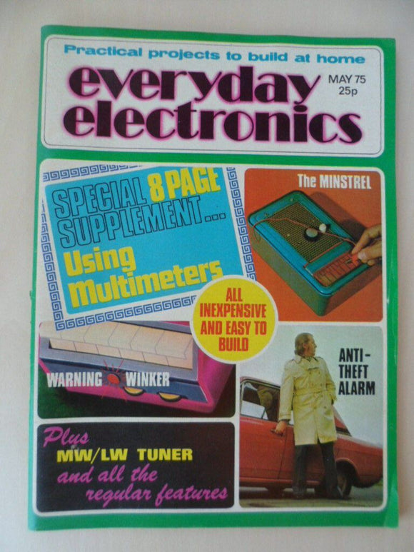 Vintage Everyday Electronics Magazine - May 1975  - contents shown in photos
