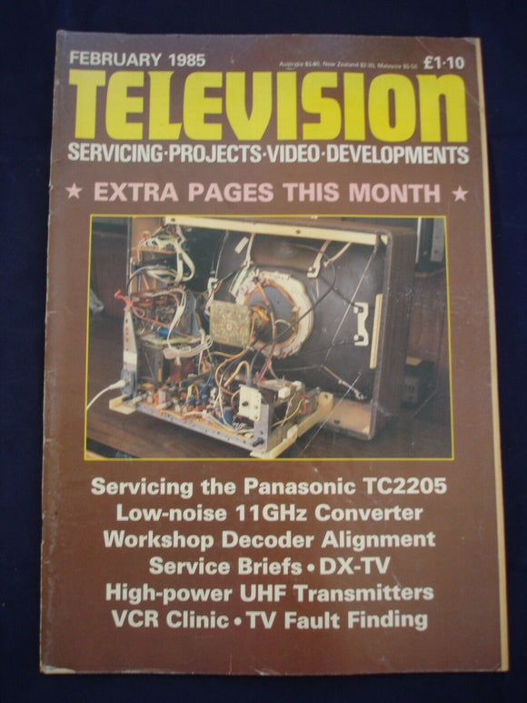 Vintage Television Magazine - February 1985  -  Birthday gift for electronics