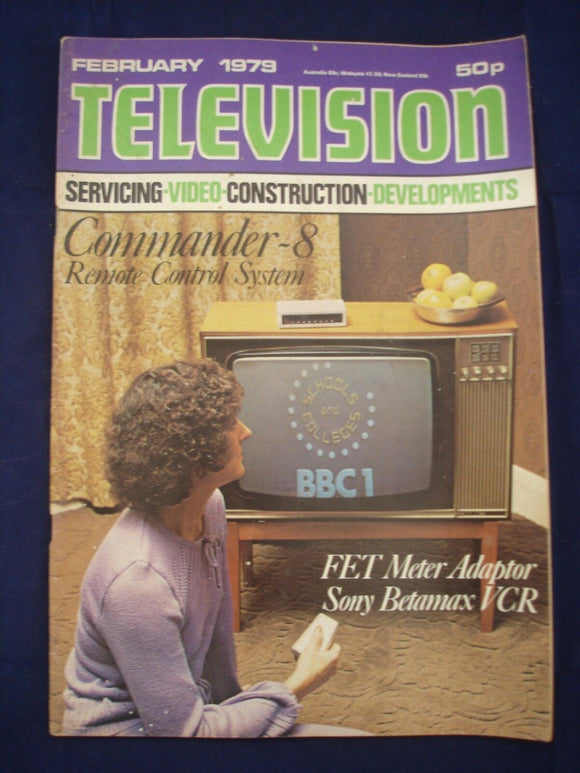 Vintage Television Magazine - February 1979 -  Birthday gift for electronics