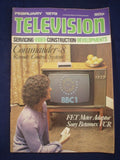 Vintage Television Magazine - February 1979 -  Birthday gift for electronics