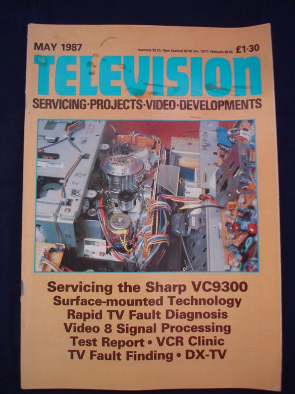 Vintage Television Magazine - May 1987  -  Birthday gift for electronics