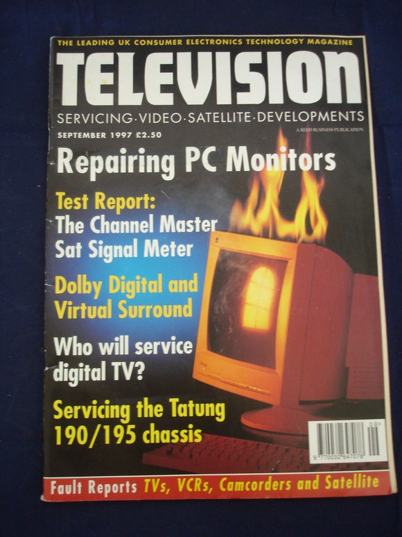Vintage Television Magazine - September 1997 -  Birthday gift for electronics
