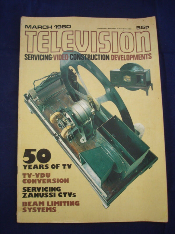 Vintage Television Magazine - March 1980 -  Birthday gift for electronics