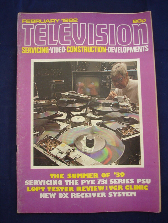 Vintage Television Magazine - February 1982  -  Birthday gift for electronics