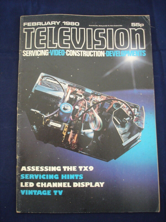 Vintage Television Magazine - February 1980 -  Birthday gift for electronics