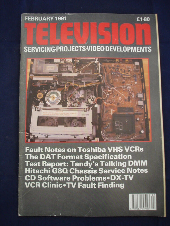 Vintage Television Magazine - February 1991 -  Birthday gift for electronics