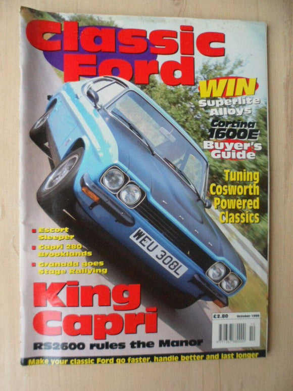 Classic Ford magazine - Oct 1998 - 1600E guide - Capri RS2600