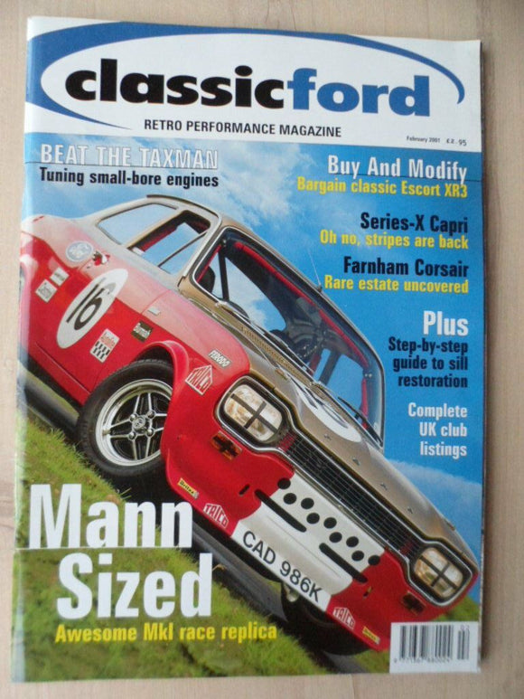 Classic Ford magazine - Feb 2001 - XR3 - X Capri - Corsair - Mk1 Escort