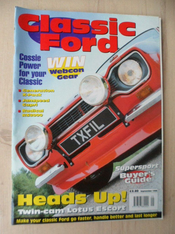 Classic Ford magazine - Sept 1998 - Supersport guide