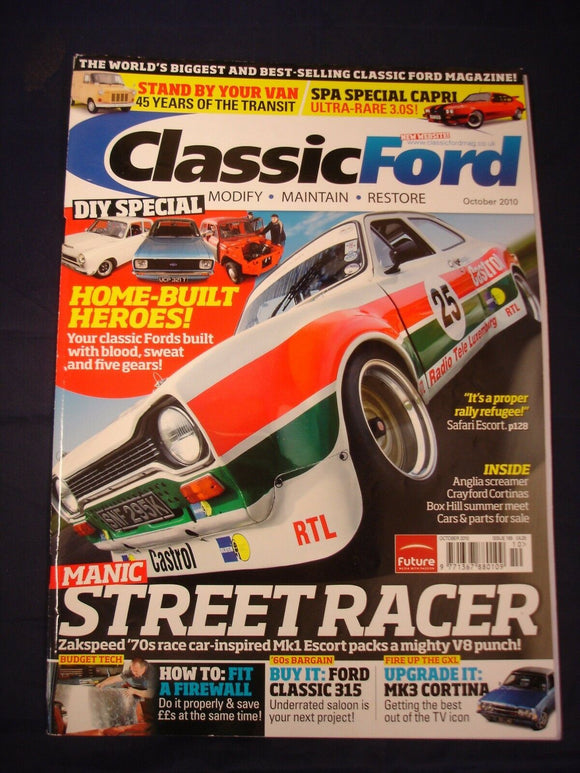 Classic Ford Mag - October 2010 - Capri 3.0s - Transit - Cortina