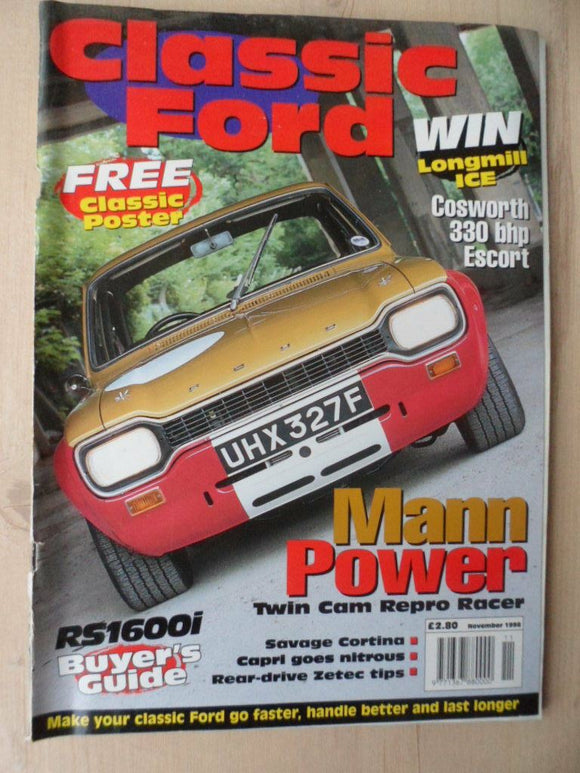 Classic Ford magazine - Nov 1998 - RS1600i guide - Mann