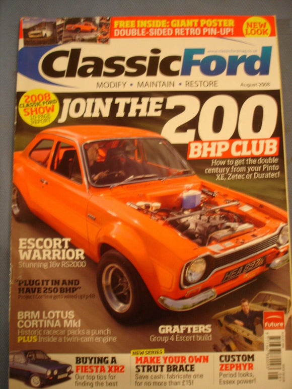 Classic Ford Mag 2008 - Aug - Zephyr - Xr2 - Lotus Cortina