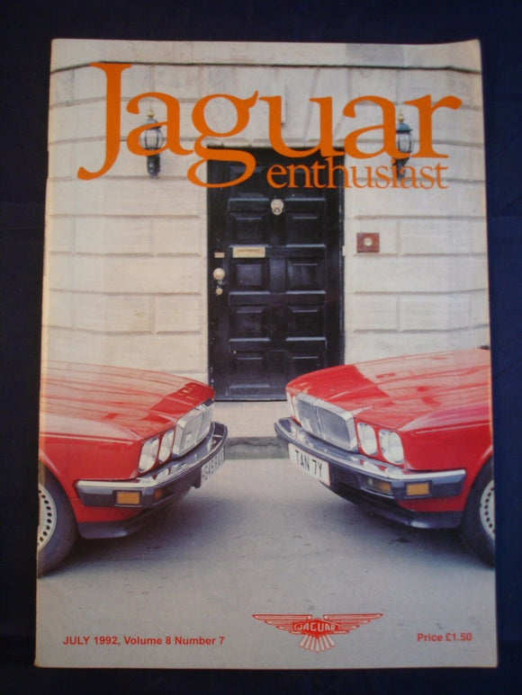 JAGUAR ENTHUSIAST Magazine - July 1992