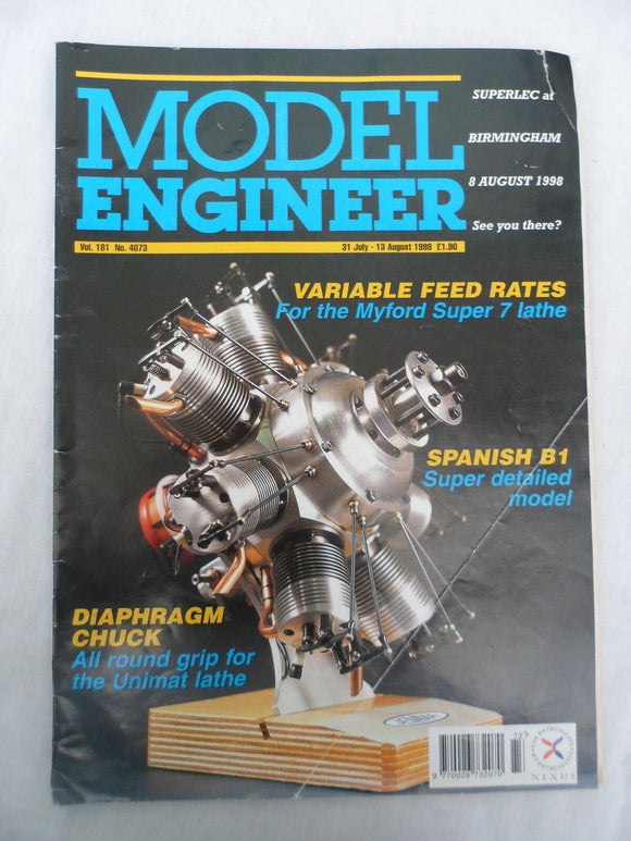 Model Engineer - Issue 4073 - 31 July 1998 - Contents shown in photos