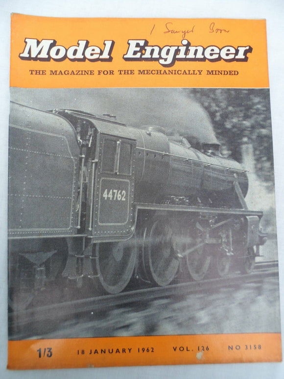 Model Engineer - Issue 3158 - 18 January 1962 - Contents shown in photos