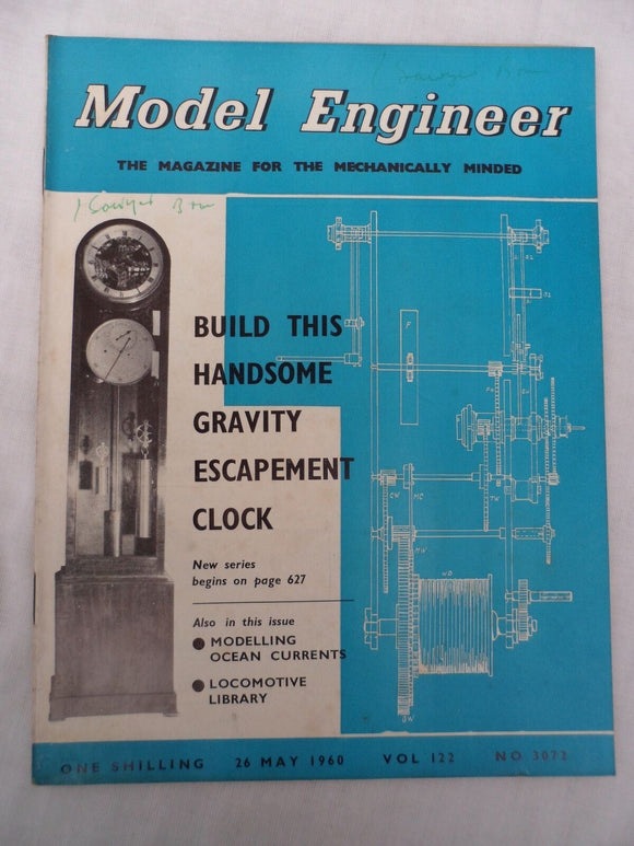 Model Engineer - Issue 3072 - 26 May 1960 - Contents shown in photos