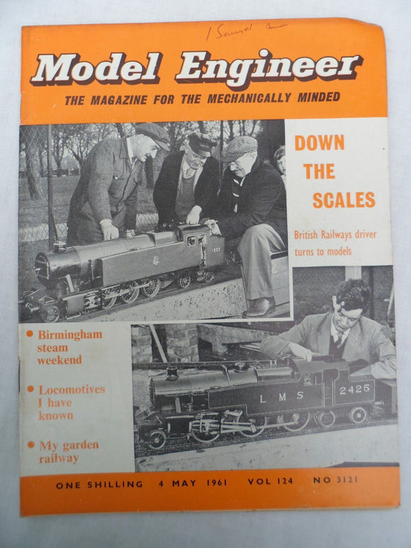Model Engineer - Issue 3121 - 4 May 1961 - Contents in photos