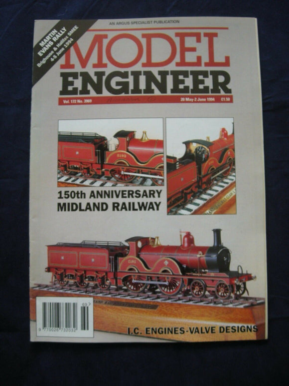 Model Engineer - Vol 172 No 3969 - 20 May 1994 - Contents page photo