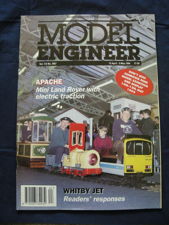 Model Engineer - Vol 172 No 3967 - 15  April 1994 - Contents page photo