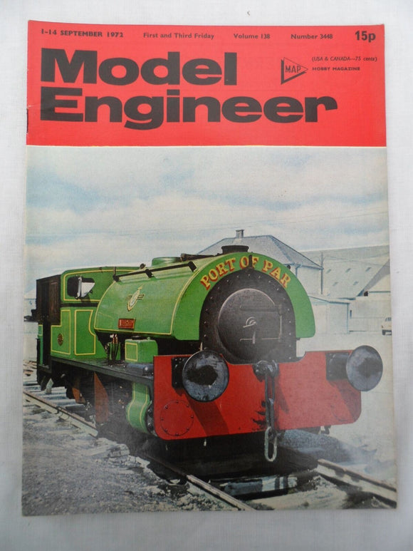 Model Engineer - Issue 3448 - 1 September 1972 - Contents shown in photos