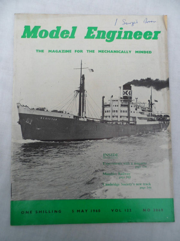 Model Engineer - Issue 3069 - 5 May 1960 - Contents shown in photos