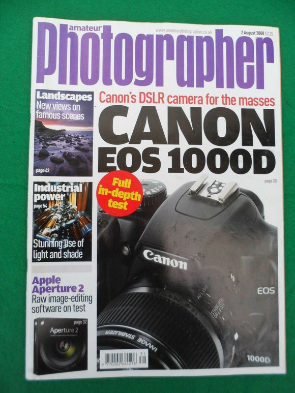 Amateur Photographer - 2 August 2008 - Canon Eos 1000D