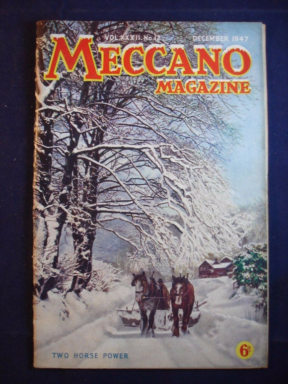 Vintage -  Meccano  Magazine - December 1947