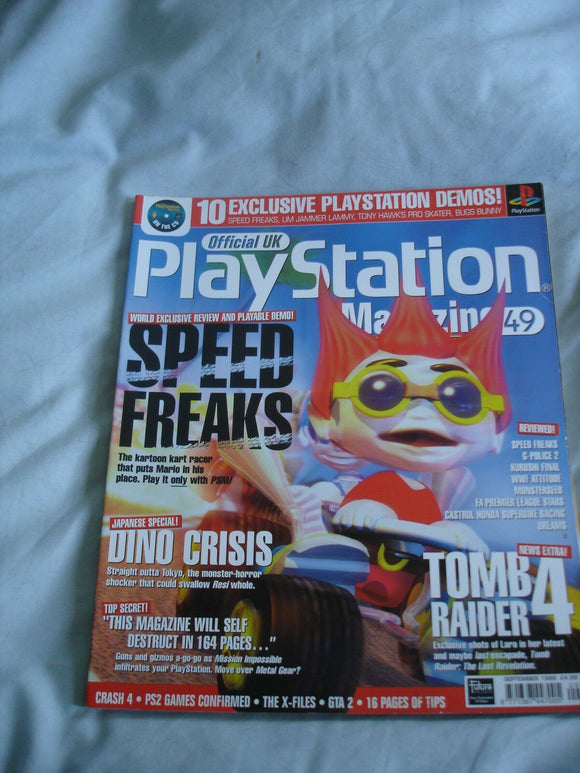 Official UK Playstation magazine with disc  issue # 49 - Speed Freaks