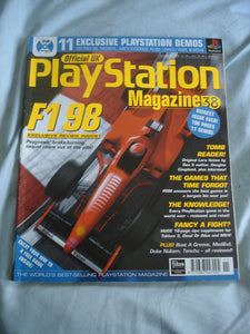 Official UK Playstation magazine with disc  issue # 38 - F1 ' 98