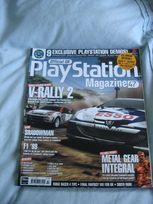 Official UK Playstation magazine with disc  issue # 47 - V Rally 2