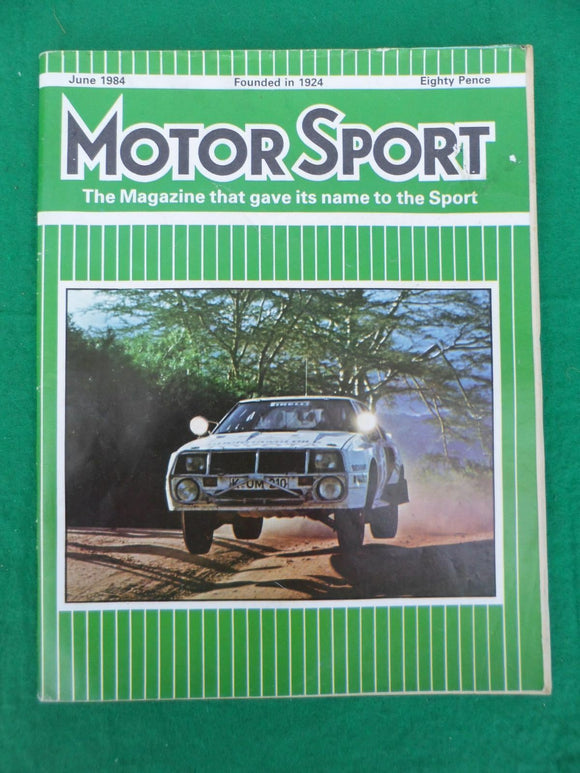 Motorsport Magazine - June 1984  - Contents shown in Photographs